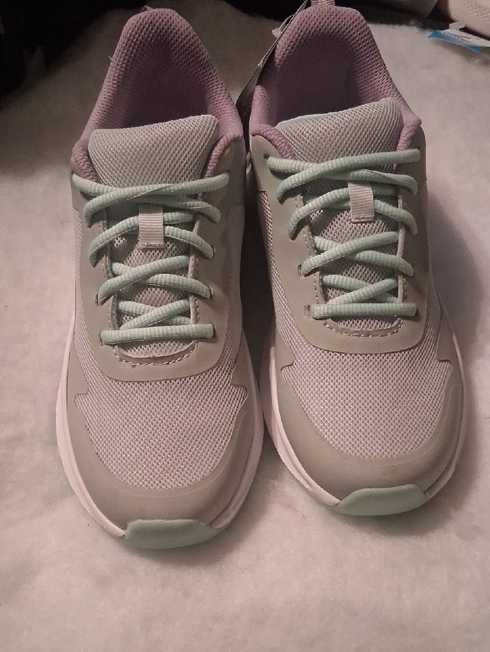 Athletic Works Women's Light Gray and Lavender Sneakers